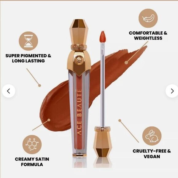 BNIB~ACE BEAUTE Limited Edition Pout Perfect Lipstick in Good Vibes - Picture 4 of 4